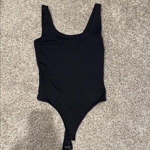 Express Black Bodysuit with Scoop Neckline